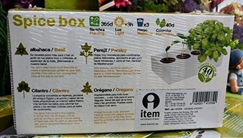 Spice Box.- Kit de cultivo interior, 4 especias: Albahaca, perejil ...