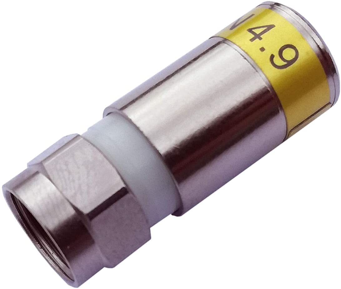 Cablecon F-56 CX3 4.9/8.4 F-Connector RG6 Compression Plug Yellow pack 50
