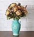 Duovlo Fake Flowers Vintage Artificial Peony Silk Flowers Wedding Home Decoration,Pack of 1 (Coffee)