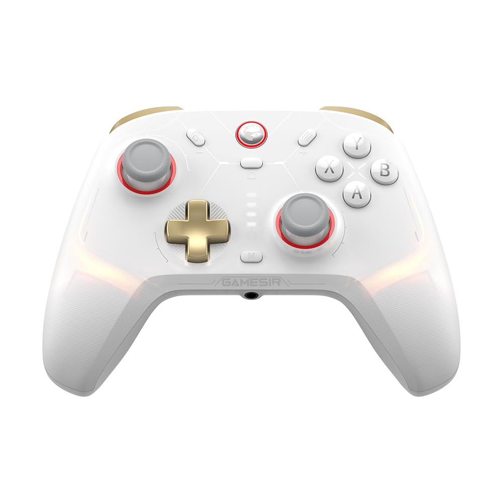 Photo 1 of GameSir Cyclone 2 Pro Wireless Controller for Switch, Windows PC, Steam, Android, iOS, PC Game Controller with Mag-Res™ TMR Sticks, Hall Effect Triggers, RGB Lightning, 6-Axis Gyro, Turbo(White)