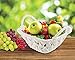 KOVOT Ceramic Woven Serving Basket - Great To Display Bread Or Fruit