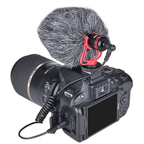 Professional Hi-sensity Hi-fidelity Mini Shotgun Video Condenser Microphone External Mic Compatible for DSLR Camera Camcorder Smartphone iPhone for Interview Podcast Live Streaming Vlog Youtube Studio - Thumbnail 5