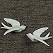 HomArt Pair of Decorative Ceramic Sparrows White - Large - Wall Mount