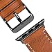 Fullmosa Compatible Apple Watch Band 40mm 41mm 38mm 49mm 46mm 45mm 44mm 42mm Leather for iWatch Ultra2/Ultra/SE/SE2/Series 10/9/8/7/6/5/4/3/2/1, 38mm 40mm 41mm 42mm Light Brown + Smoky Grey Buckle