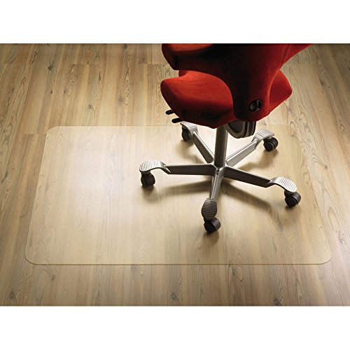 LivingComfort Office Chair Mat for Hardwood Floor, Great Clear Vinyl Hard Floor Mat With Smooth Surface, Anti-Slip Thick And Sturdy Desk Floor Protective Mats 48''Ã—36''