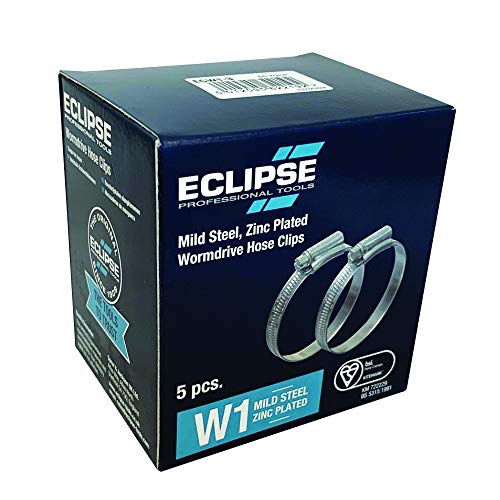 Eclipse W1 Mild Steel Wormdrive Hose Clips 70-90mm 5 Pack