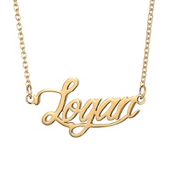 Aoloshow Logan Name Charm Necklace Stainless Steel