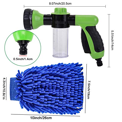 Hose Soap Sprayer Nozzle 8 Patterns, Car Wash Soap Sprayer Foam Sprayer