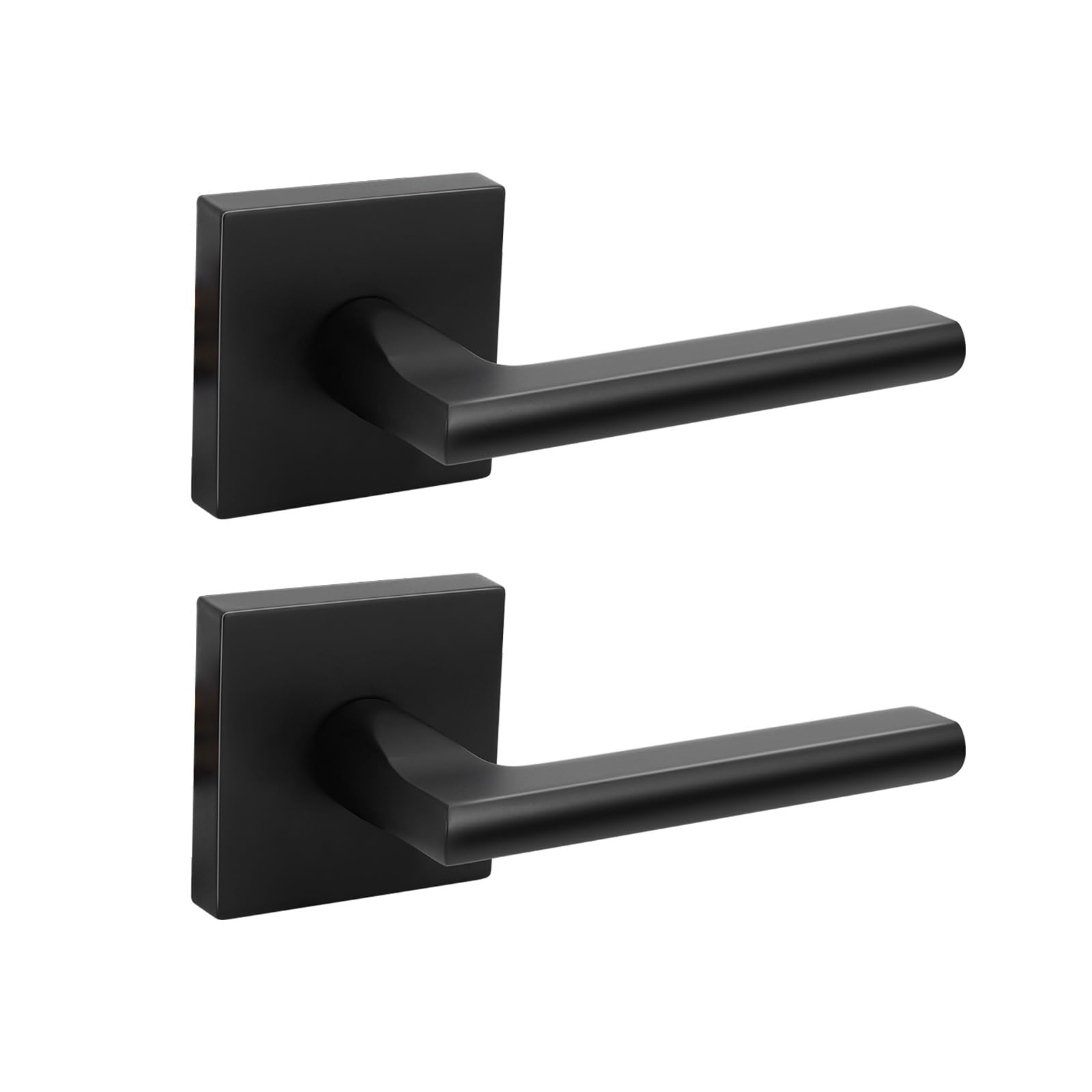 Photo 1 of **MISSING PARTS**Goldenwarm Matte Black Dummy Door Handle – Non-Turning Decorative Interior Lever for Pantry, French Doors & Closets (1 Pack/2 Pieces)