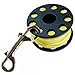 Trident Finger Reel with Brass Clip Wreck Scuba Diving Tech Spool Reel, Large 160 FT - 160' Reef Finger Reel - Yellow