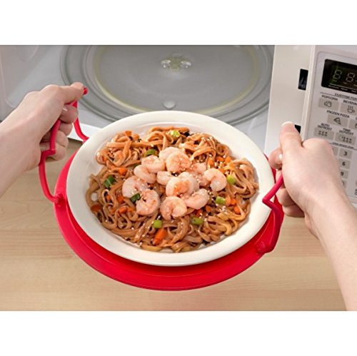 4 in 1 microwave plastic stand, it's a tray, a plastic stacker a lid and a cooling rack