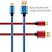 WITPRO Galaxy S7 S6 Edge Charger, Braided Nylon Gold-Plated Fast Data/Sync USB Charging Cable for Samsung Galaxy S7/S6/S4, Note 4/5, Tab E a S2, More (3.3Ft, 2-Pack)