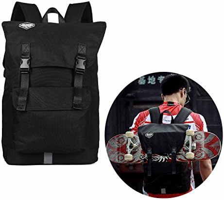 Awaytoy Sliding Plate Backpack Roomy Sports Bag for Road and Fixie Bike Cycling Camping Travel Hiking Black