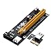 Yang Xiaoke PCI-E 1x to 16x Mining Machine Enhanced Extender Riser Card Adapter with 60cm(2 feet) USB 3.0 & SATA Power Cable
