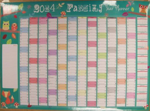 2014 A2 Family Year Wall Planner X 1 Single