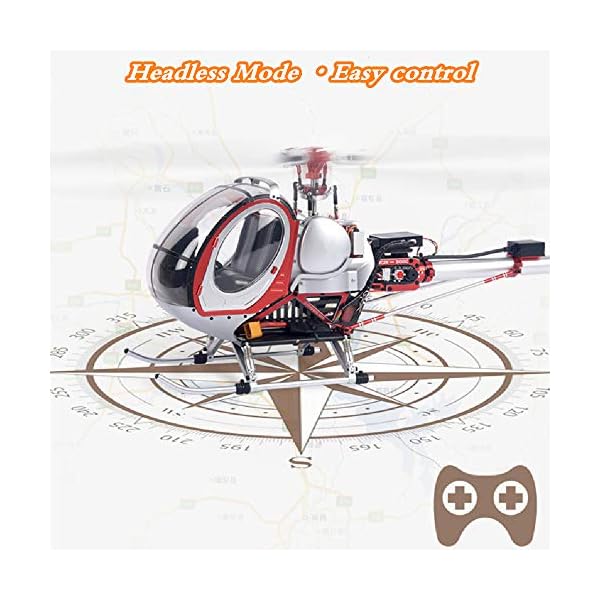 WEIFLY Fernbedienung Hubschrauber RC Drone, 9-Kanal mit Gyroskop Errichtet für Stabilität, Simulation Full Metal Hoch… – Bild 6