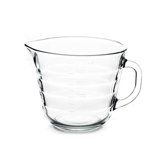 TONGBOSHI Vaso medidor de Vidrio Templado Taza de Desayuno for ...