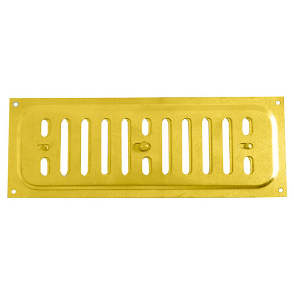 Merriway BH01692 9 x 3 inch Adjustable Sliding Hit and Miss Air Vent Grille (Overall Vent Size: 240 x 90mm), Gold Effect Aluminium