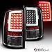 2009-2017 Ram 1500, 2010-2017 2500/3500 Black Fiber-Optic Light-Tube LED Tail Lights Pair L+R 2010 2011 2012 2013 2014