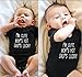 SWNONE Infant Baby Boys Girls Clothing Shirts Rompers Jumpsuit Funny Letter Printed Short Sleeves Black Onesie (Black, 6-12 Months)
