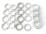 Scarf Rings 5 Styles 20pcs Scarf Rings Charms Slides For Pendant Jewelry Accessory