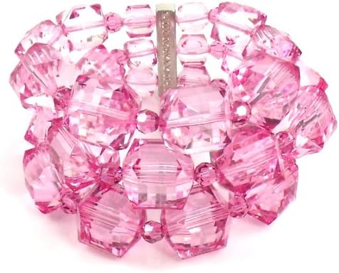 Amazon タリナタランティーノ Tarina Tarantino タリナタランティーノジュエリー3ストランドルーサイトストレッチブレスレットピンク ブレスレット 通販