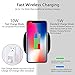 Wireless Charger, Fast Wireless Charging Pad 10W with Anti-slip Rubber for iPhone X, iPhone 8 / 8 Plus, Samsung Galaxy Note 8 / S8 / S8 Plus, S7 / S7 Edge and Qi-Enabled Devices (Black)
