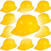 The Dreidel Company Yellow Construction Worker Hat Helmet, Child Size Party and Classroom Supplies (12-Pack)