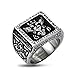 Stainless Steel Centered Royal Empire Shield & Pattern Design on Side View of Biker Ring (Width 11.5MM) – Crazy2Shop