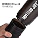 BOTTLED JOY Protein Shaker Bottle 20 oz BPA Free Sports Water Bottle 600ml Gym Water Bottle with Storage for Quick Easy Nutrition Supplement (Black, 600ml)
