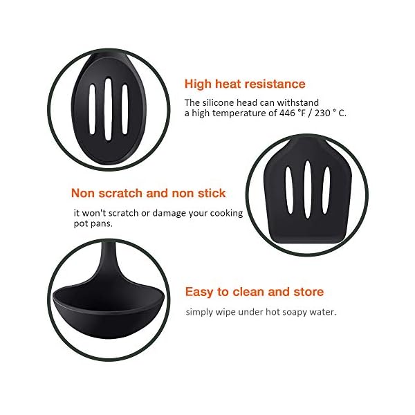 Silicone-Kitchen-Utensils-Set-3-Piece-Ladle-Slotted-Spoon-Slotted-Turner-Included-Durable-and-Non-Stick-Cooking-Utensils-for-Frying-Serving-Baking Silicone Kitchen Utensils Set for Cooking, 3 Pieces Nonstick Ladle, Slotted Spoon and Slotted Turner, Durable Cooking…