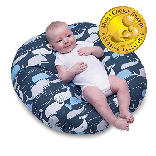 Boppy Original Newborn Lounger, Big Whale Navy