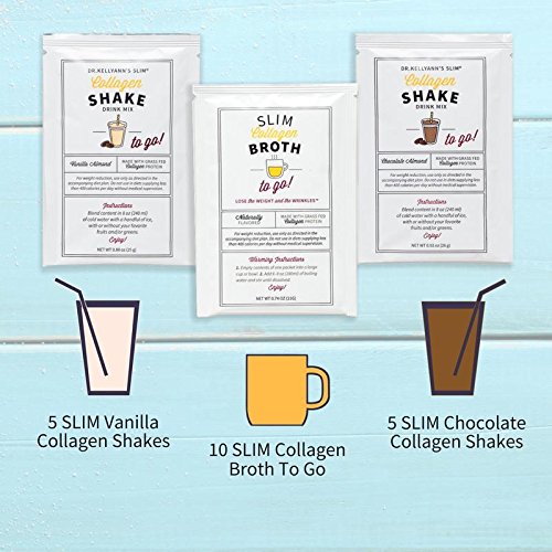 10Day Belly Slimdown Bone Broth Collagen Pack by Dr. Kellyann 10