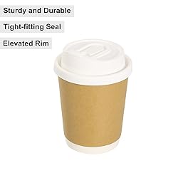 uxcell Disposable Coffee Cup Lids, 50 Count 89mm