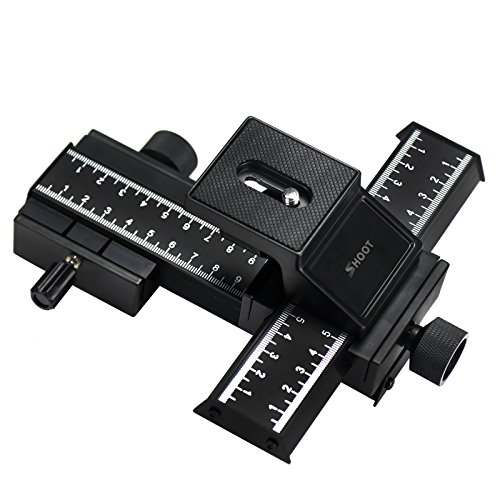 D & F 4 Way Macro Mise Focus Rail avec vis standard 1/10,2 cm close-up de Tir pour Canon Nikon Samsung Sony Digital SLR…