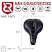 Rock Rider Extremely Comfortable Bicycle Seat Women Man Comfort Healthy Gel Bike Saddle Padded Wide Seat Cover (Black)thumb 4