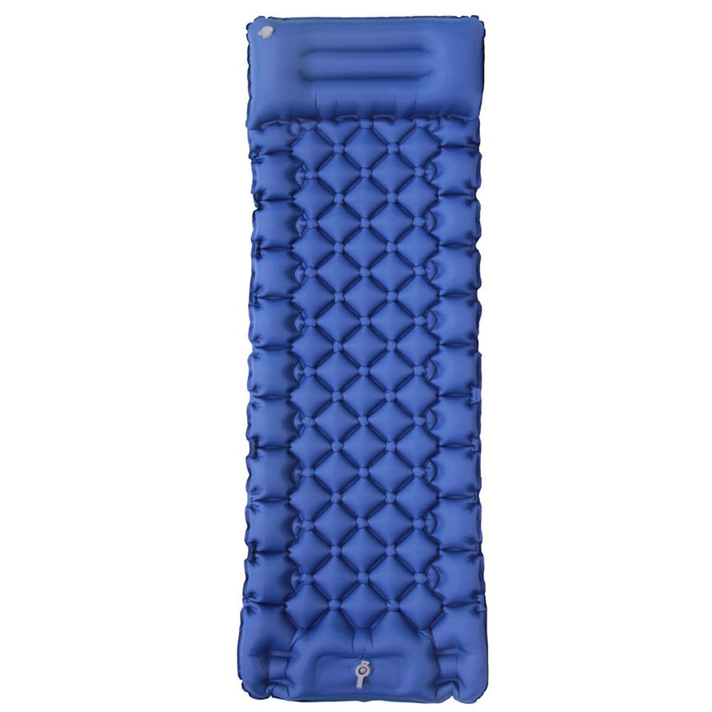 Loboo Idea Self-Inflating Sleeping Pad for Camping, Camping Sleeping Pad with Built-in Pump, Extra Thickness Inflatable Sleeping Mat, Ultralight Compact Waterproof Air Mattress for Travel (Blue)