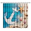 Beach Shower Curtain Anchor and Seashell Conch Shower Curtains Seashell Starfish Bathroom Shower Curtain Decor Durable… 51LePoZ bgL. SS100