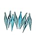 8ct Turquoise Blue Shatterproof 4-Finish Finial Drop Christmas Ornaments 5.5
