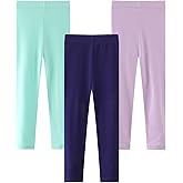 HSTiSan Toddler Girls Cotton Leggings 3-Pack Little Girl Stretchy Leggings Trousers for Kids Spring and Autumn 2-7T