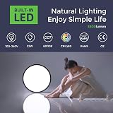 LightingWill 40cm LED Flush Mount 24W 3800lm 6000K Black Round Ceiling Light view 3