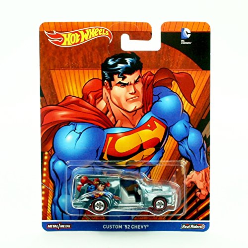 CUSTOM '52 CHEVY * SUPERMAN * Hot Wheels 2016 Pop Culture Batman / Superman Series Die-Cast Vehicle