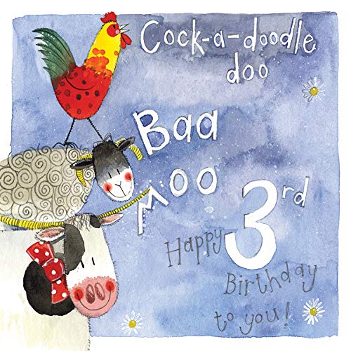 Alex Clark Daisy Farm Happy 3rd Birthday Card
