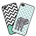 Generic Chevron Wave Print Elephant Hard Case Back Cover Case for Apple iPhone 5c - Non-Retail Packaging - Multi
