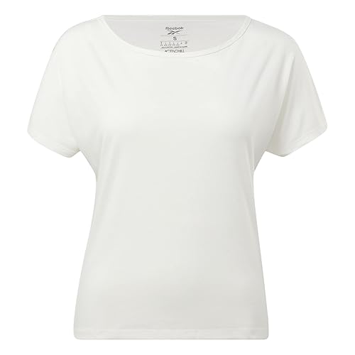 Core 10 Women's Yoga-Inspired Short Sleeve Crop Tee, White, Medium