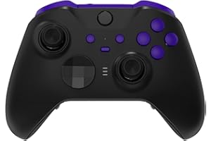 eXtremeRate Purple Replacement Buttons for Xbox One Elite Series 2 Controller, LB RB LT RT Bumpers Triggers ABXY Start Back Sync Profile Switch Keys for Xbox Elite Series 2 Core Controller Model 1797