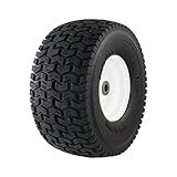 Marathon 30426 15x6.50-6" Flat Free Lawnmower Tire on Wheel, 3" Hub, 3/4" Bushings