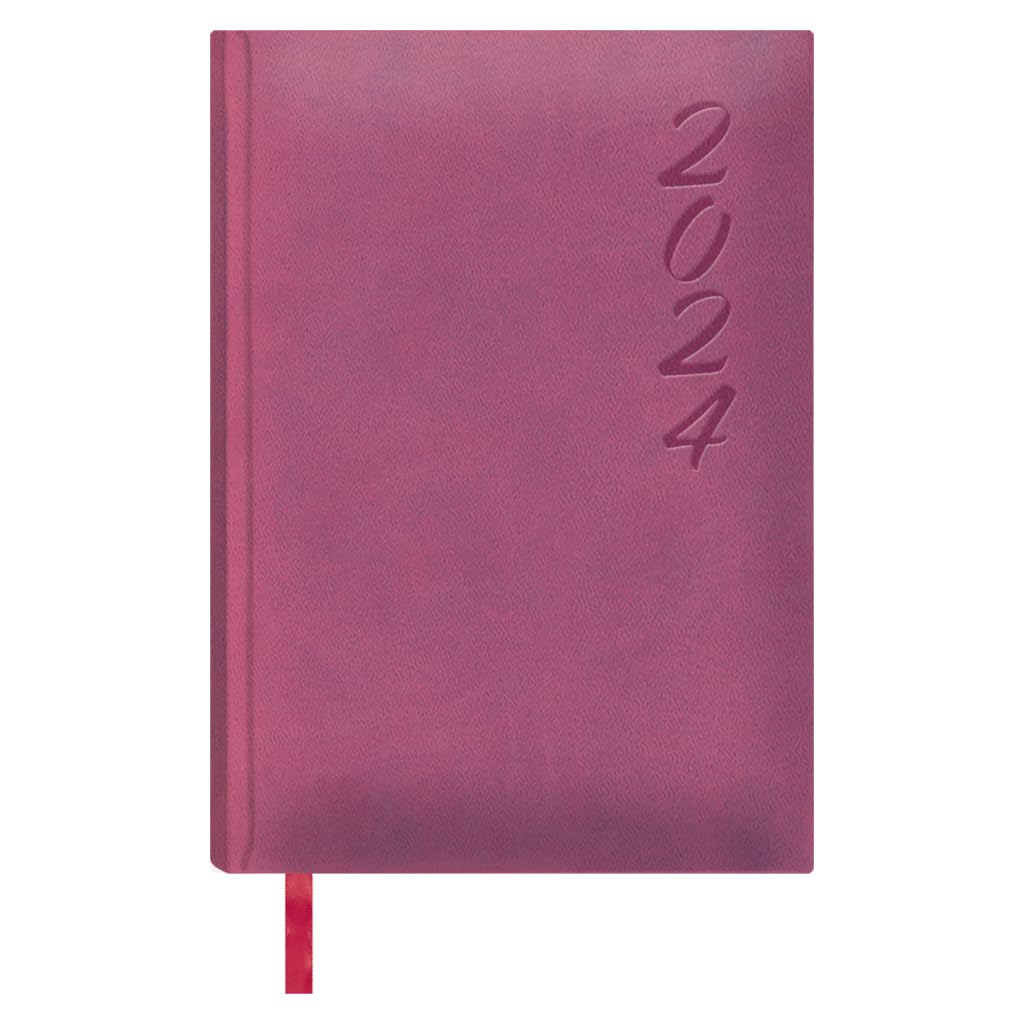 Dohe - Diary 2024 – Day Page – Size: 15 x 21 cm (A5) – 336 Pages – Stitched Binding – Hardcover – Bougainvililla – Brasilia Model
