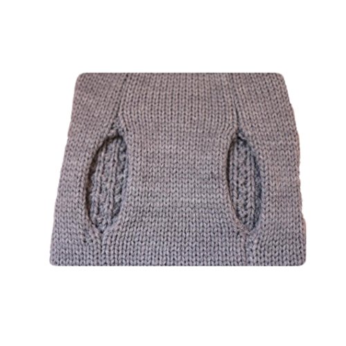 Sunward 2017 Turtleneck Classic Straw-Rope Pet Dog Sweater Apparel (M, Gray) - Thumbnail 3