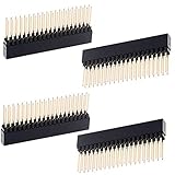 ELEDIY 2 x 20（40 Pin） Stacking Header for Raspberry Pi A+/B+/Pi 2/Pi 3 Extra Tall Header (Pack of 4)